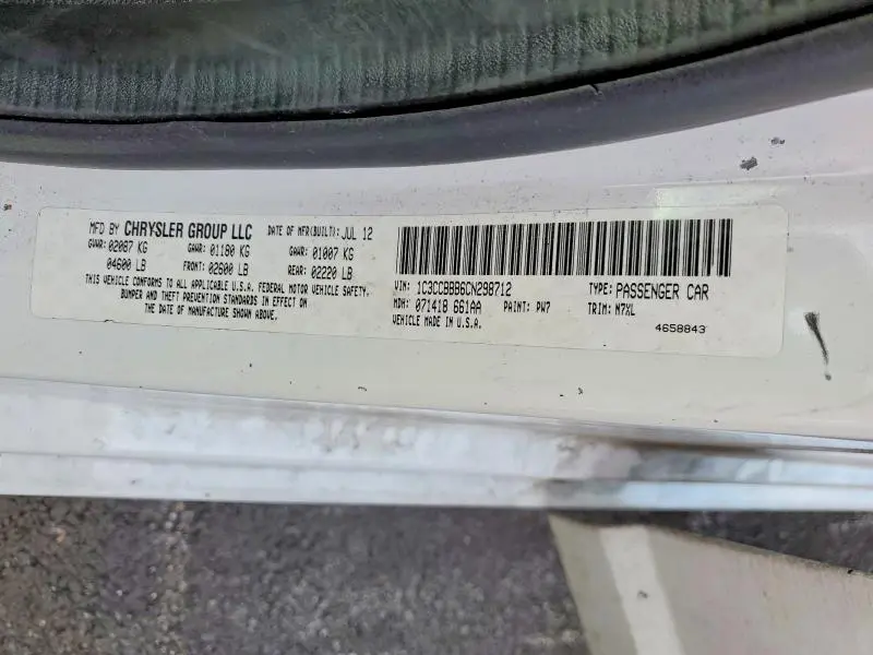 2012 CHRYSLER 200 TOURING  