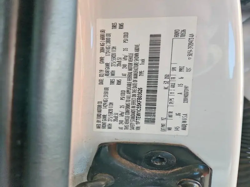 2019 FORD F150 SUPERCREW  