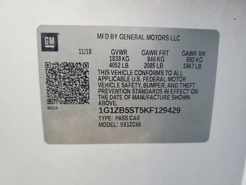 2019 CHEVROLET MALIBU LS  