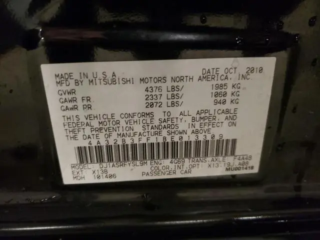 2011 MITSUBISHI GALANT ES  
