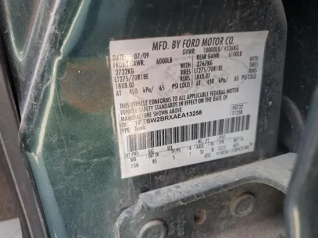 2010 FORD F250 SUPER DUTY  