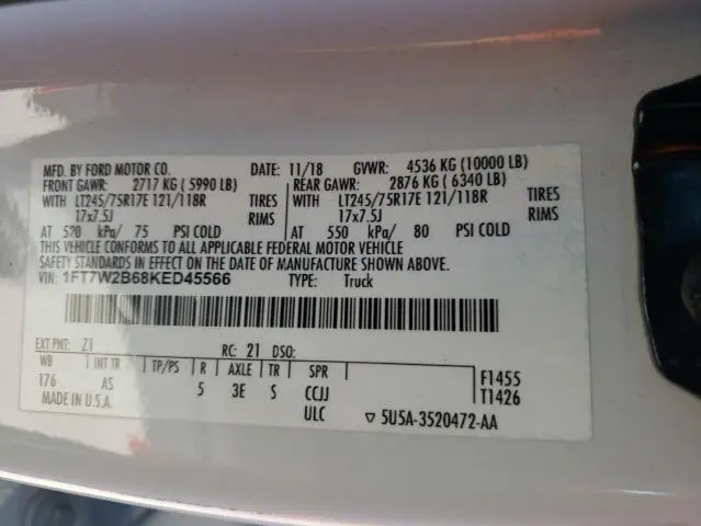 2019 FORD F250 SUPER DUTY  