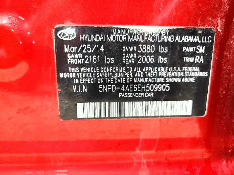 2014 HYUNDAI ELANTRA   