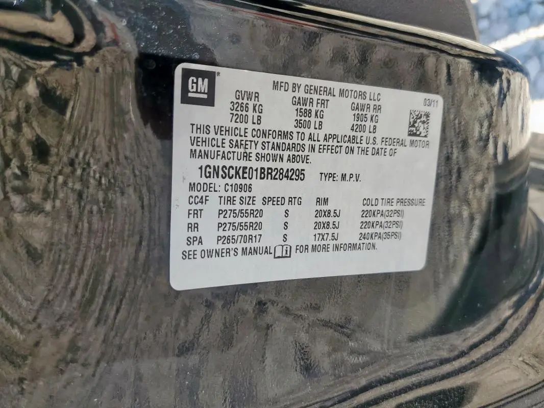 2011 CHEVROLET SUBURBAN C1500 LTZ  