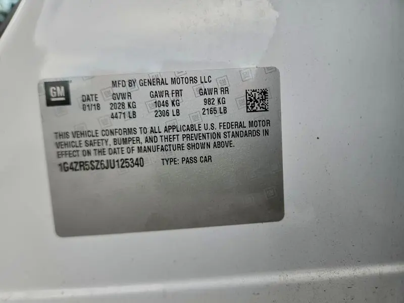 2018 BUICK LACROSSE PREMIUM  