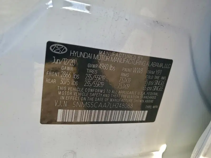 2020 HYUNDAI SANTA FE LIMITED  