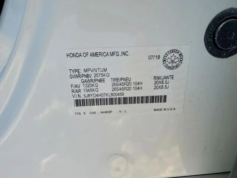 2019 ACURA MDX A-SPEC  