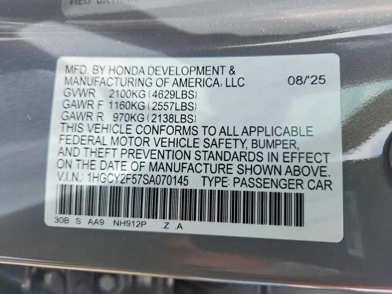2025 HONDA ACCORD HYBRID SPORT  
