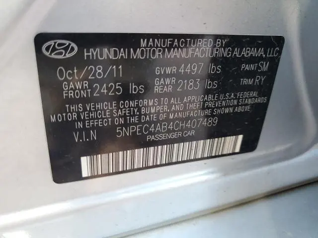 2012 HYUNDAI SONATA SE  