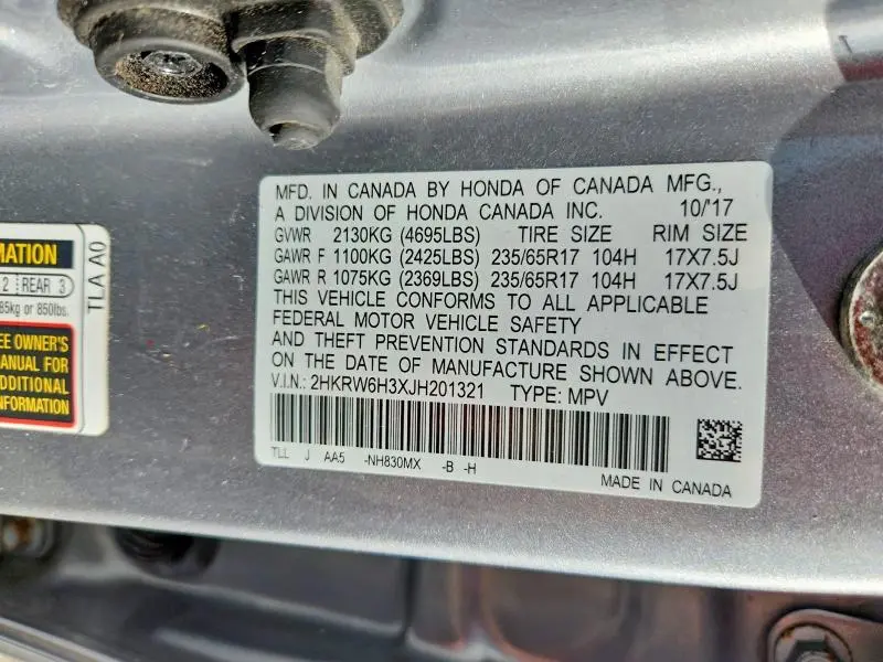 2018 HONDA CR-V LX  