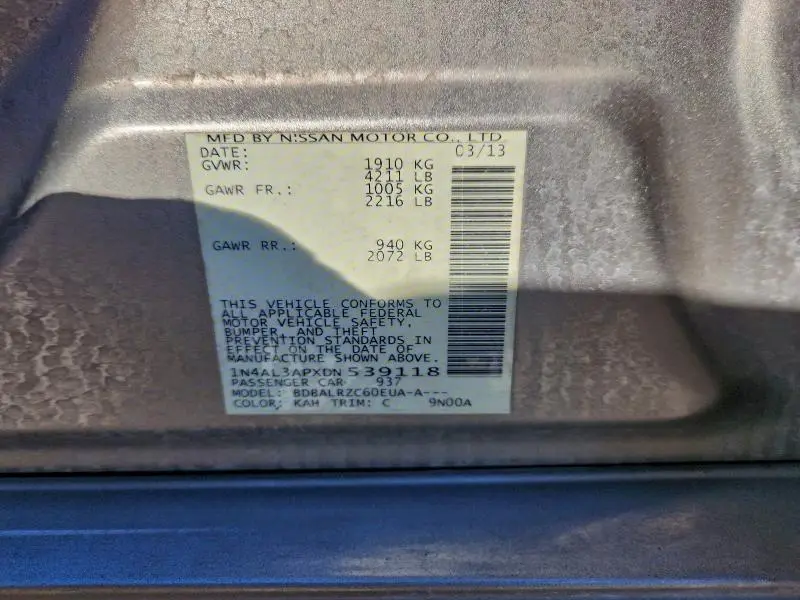 2013 NISSAN ALTIMA 2.5  