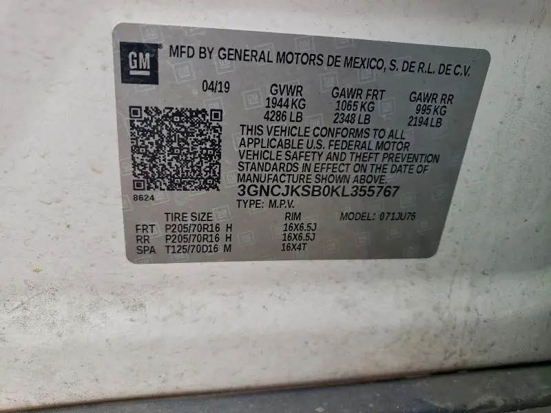 2019 CHEVROLET TRAX LS  