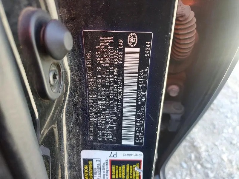 2013 TOYOTA CAMRY SE  