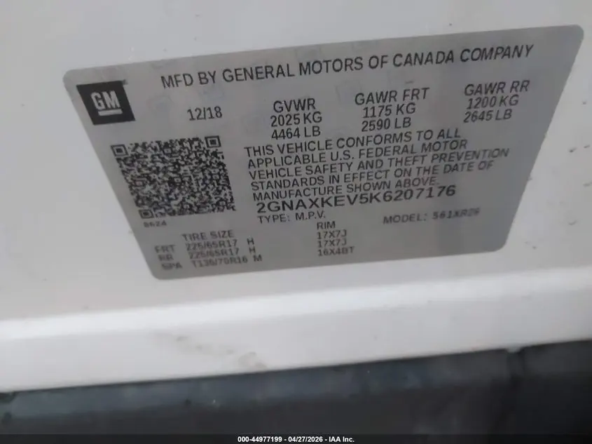 2019 CHEVROLET EQUINOX LT