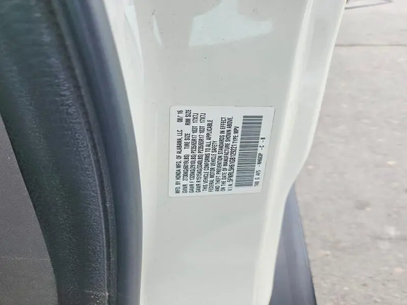 2016 HONDA ODYSSEY EXL  