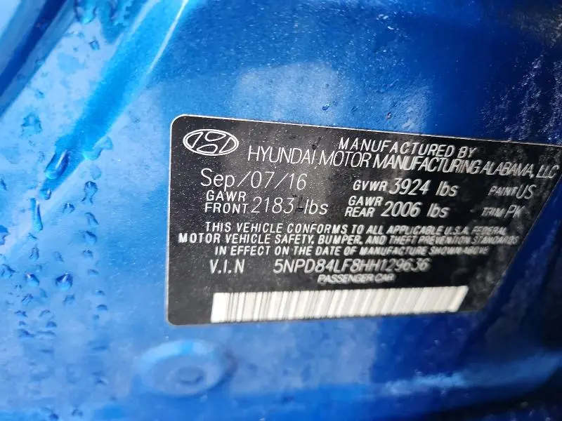 2017 HYUNDAI ELANTRA SE  