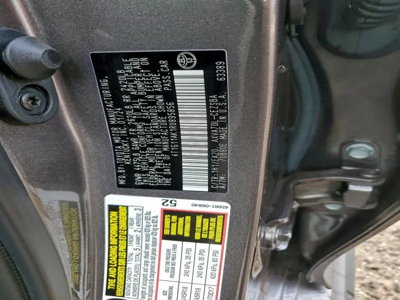 2024 TOYOTA CAMRY SE NIGHT SHADE  