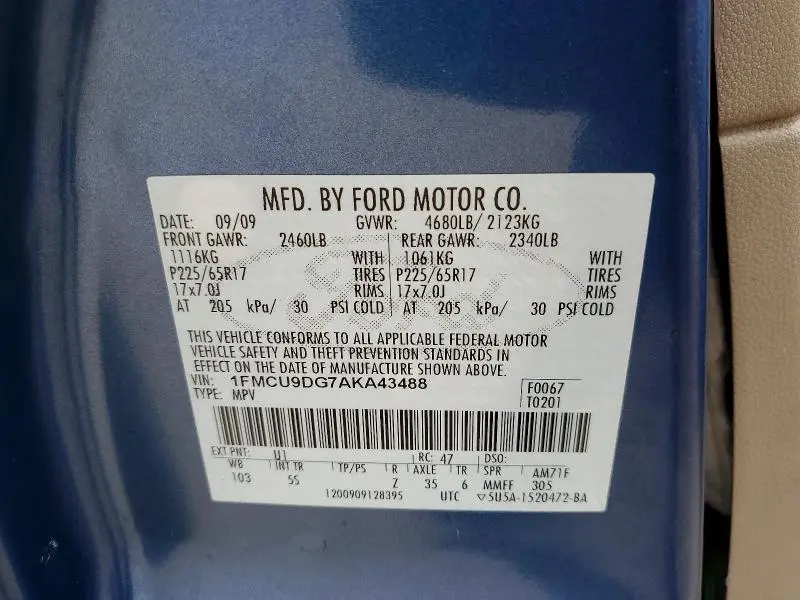 2010 FORD ESCAPE XLT  