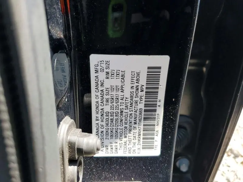 2015 HONDA CR-V EXL  