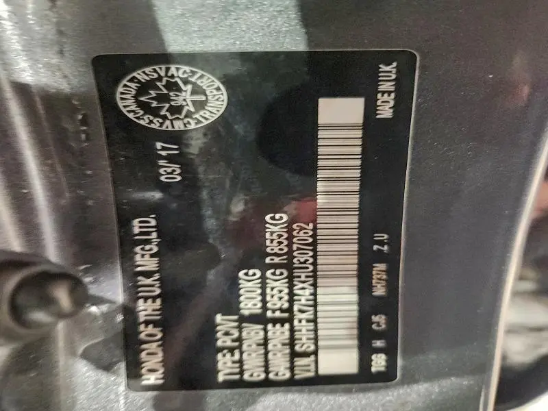 2017 HONDA CIVIC SPORT  