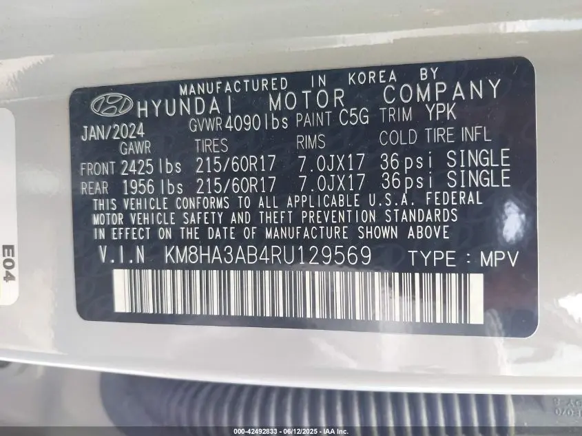 2024 HYUNDAI KONA SE