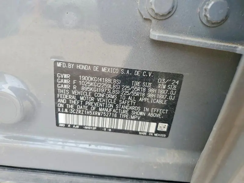 2024 HONDA HR-V SPORT  