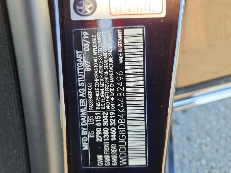 2019 MERCEDES-BENZ S 560  