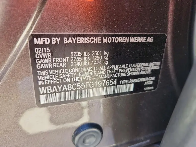 2015 BMW 750 I  