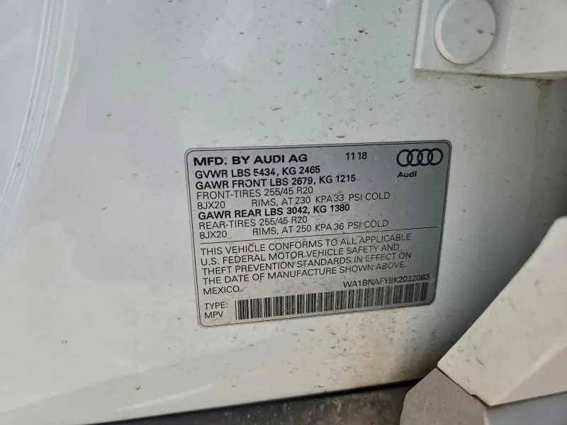 2019 AUDI Q5 PREMIUM PLUS  