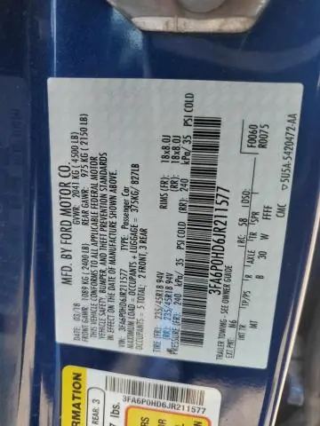 2018 FORD FUSION SE  
