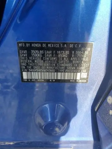 2019 HONDA FIT EX  