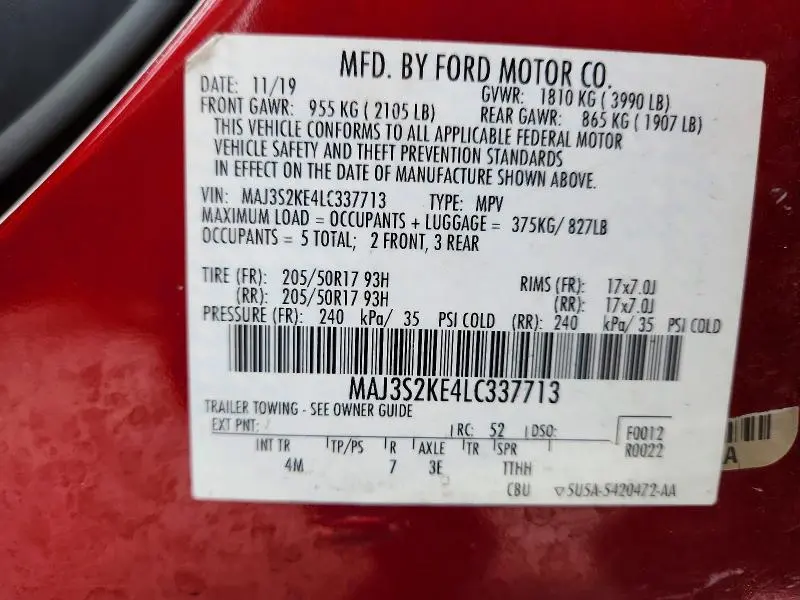 2020 FORD ECOSPORT TITANIUM  