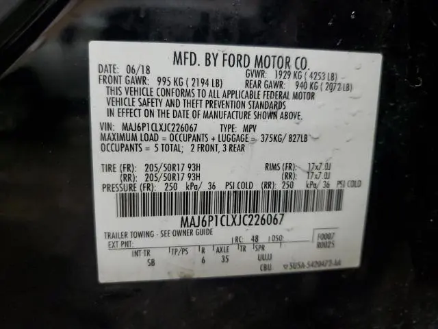 2018 FORD ECOSPORT SES  