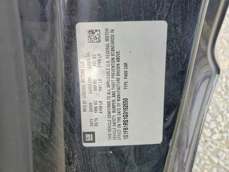 2016 CHEVROLET CAMARO LT  