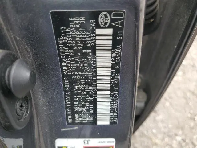 2013 TOYOTA COROLLA BASE  