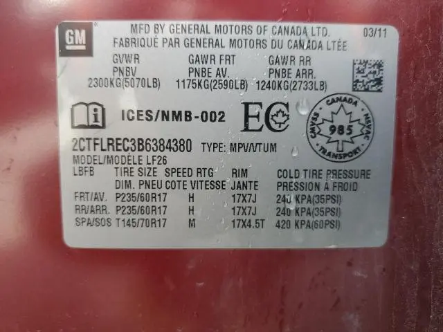 2011 GMC TERRAIN SLE