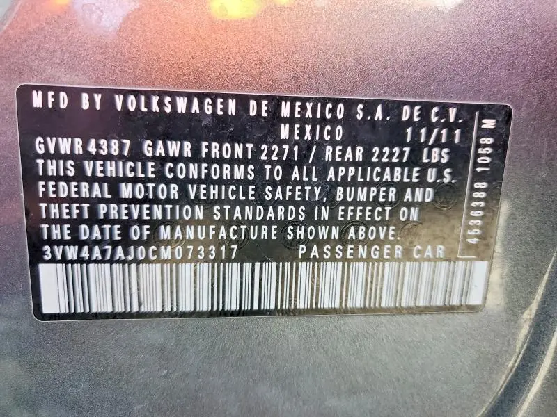 2012 VOLKSWAGEN JETTA GLI  