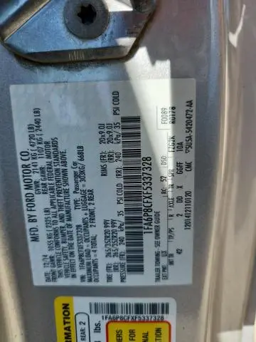 2015 FORD MUSTANG GT  