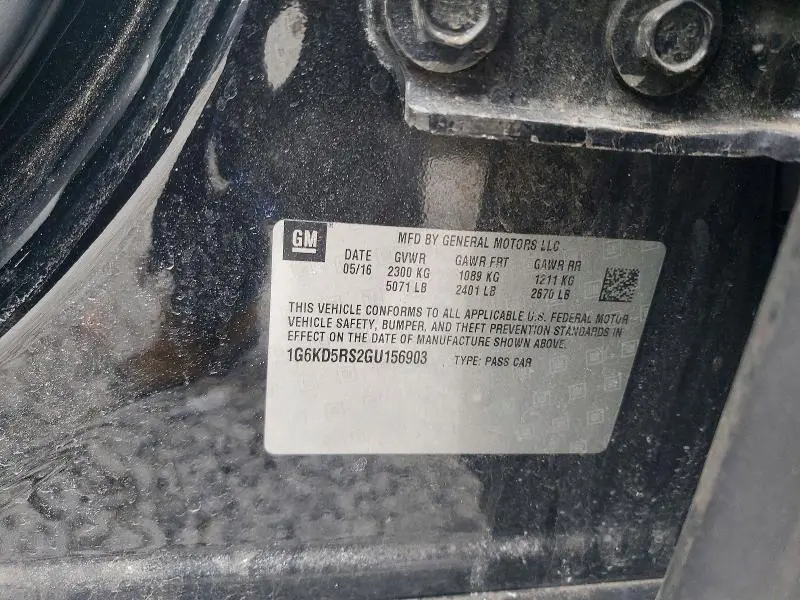 2016 CADILLAC CT6 LUXURY  