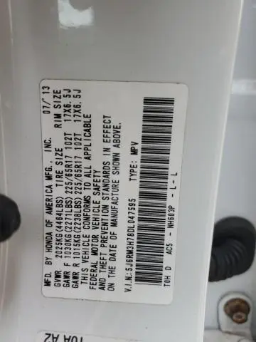2013 HONDA CR-V EXL