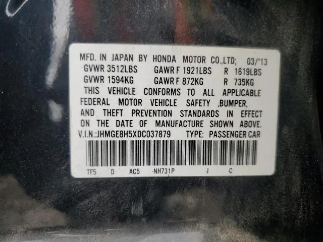 2013 HONDA FIT SPORT  