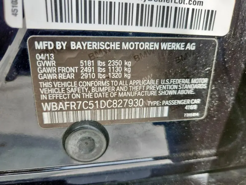 2013 BMW 535 I  