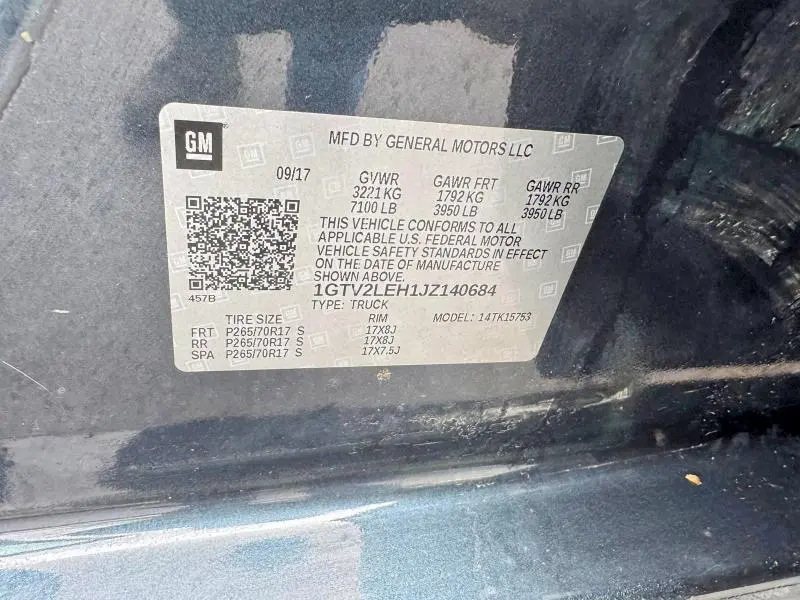 2018 GMC SIERRA K1500  