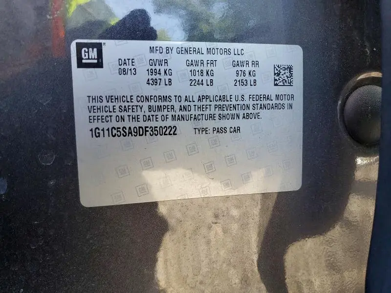 2013 CHEVROLET MALIBU 1LT  