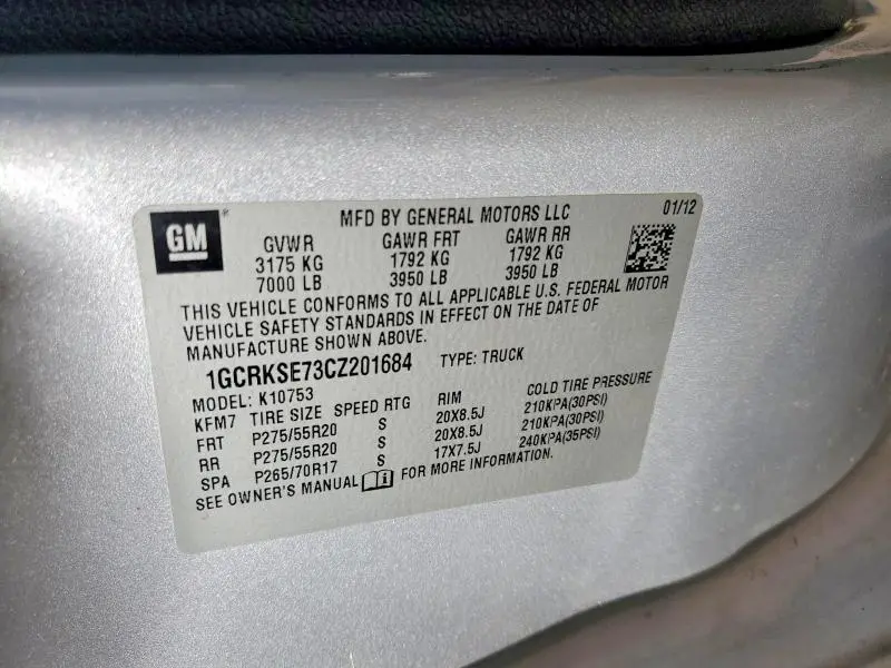 2012 CHEVROLET SILVERADO K1500 LT  