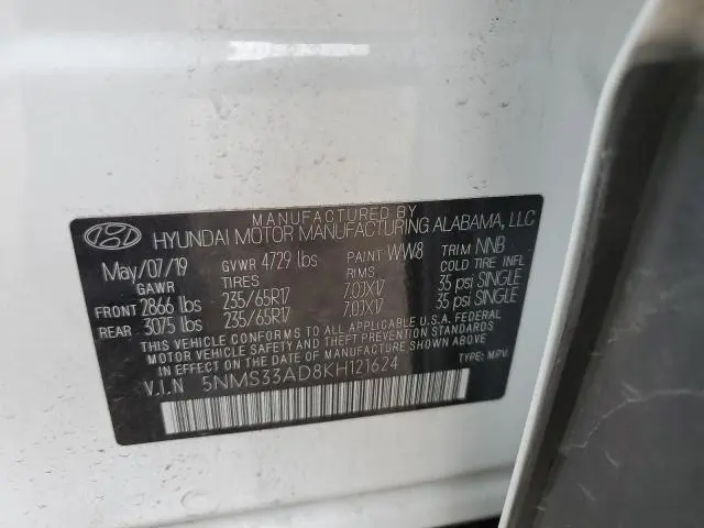 2019 HYUNDAI SANTA FE SEL