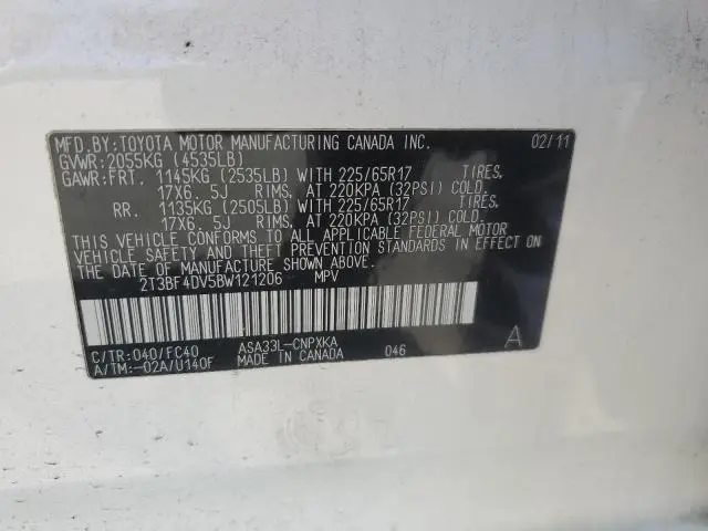 2011 TOYOTA RAV4   