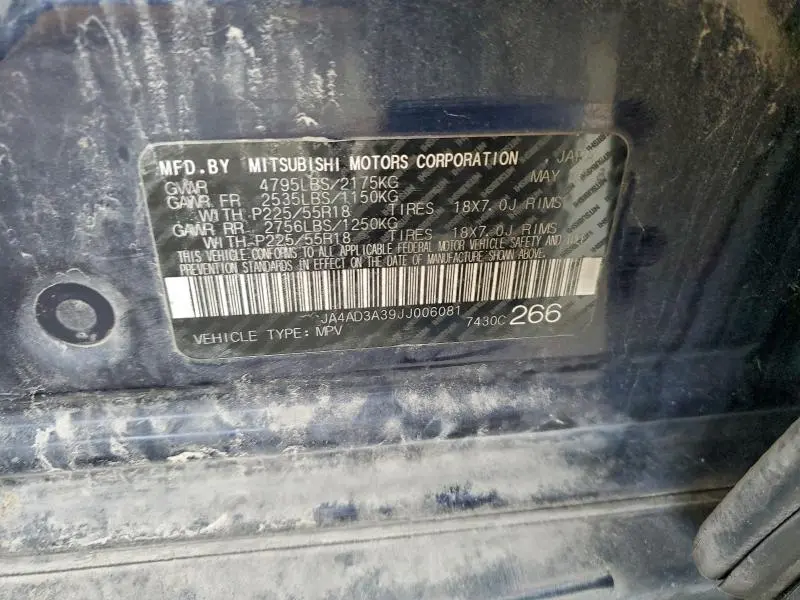 2018 MITSUBISHI OUTLANDER SE  