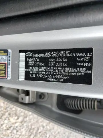 2022 HYUNDAI ELANTRA SEL