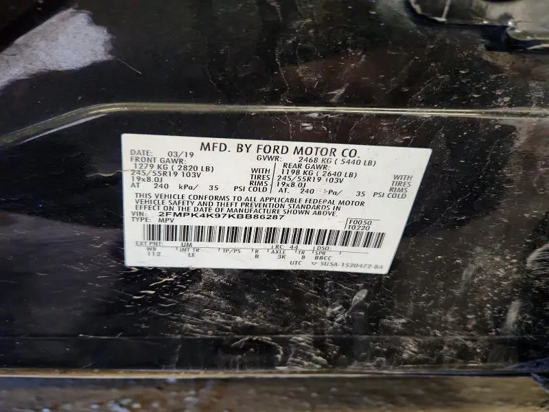 2019 FORD EDGE TITANIUM  